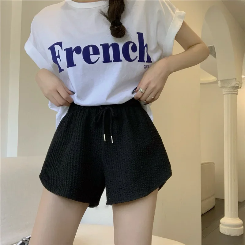 Women Gym Fitness Running Shorts Women's Thin Style Loose Casual Large Size Wide Leg High Waist A-word Sports Hot Pants Women Gym Fitness Running Shorts Women's Thin Style Loose Casual Large Size Wide Leg High Waist A-word Sports Hot Pants