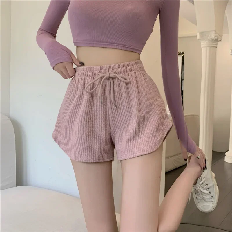 Women Gym Fitness Running Shorts Women's Thin Style Loose Casual Large Size Wide Leg High Waist A-word Sports Hot Pants Women Gym Fitness Running Shorts Women's Thin Style Loose Casual Large Size Wide Leg High Waist A-word Sports Hot Pants