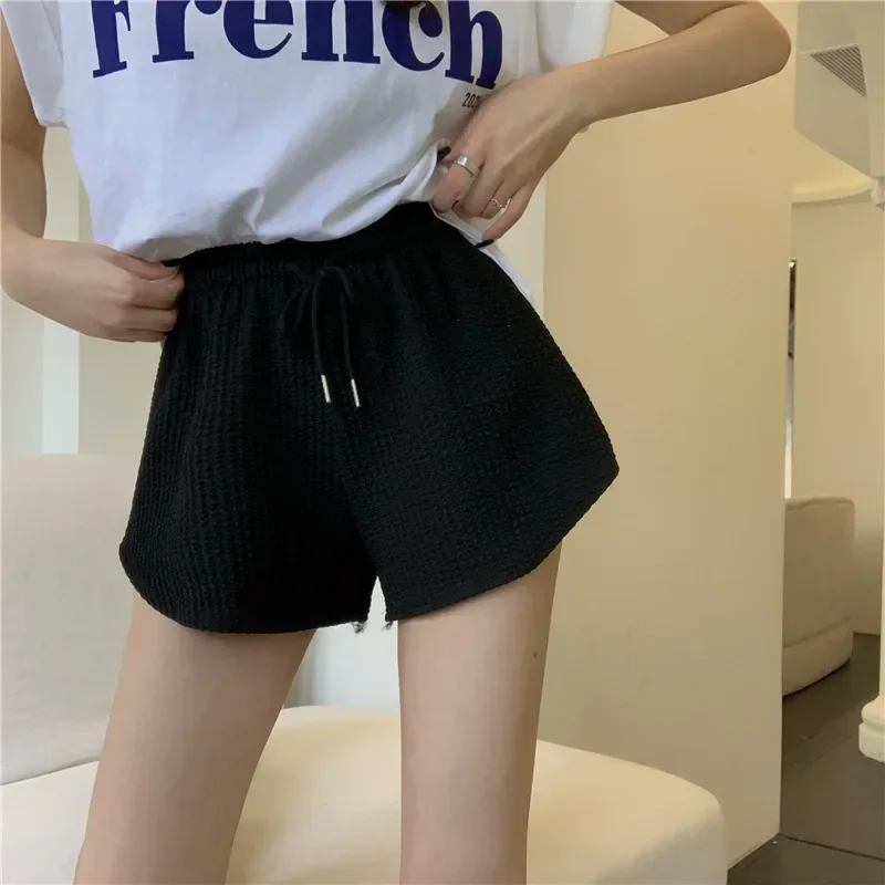 Women Gym Fitness Running Shorts Women's Thin Style Loose Casual Large Size Wide Leg High Waist A-word Sports Hot Pants Women Gym Fitness Running Shorts Women's Thin Style Loose Casual Large Size Wide Leg High Waist A-word Sports Hot Pants