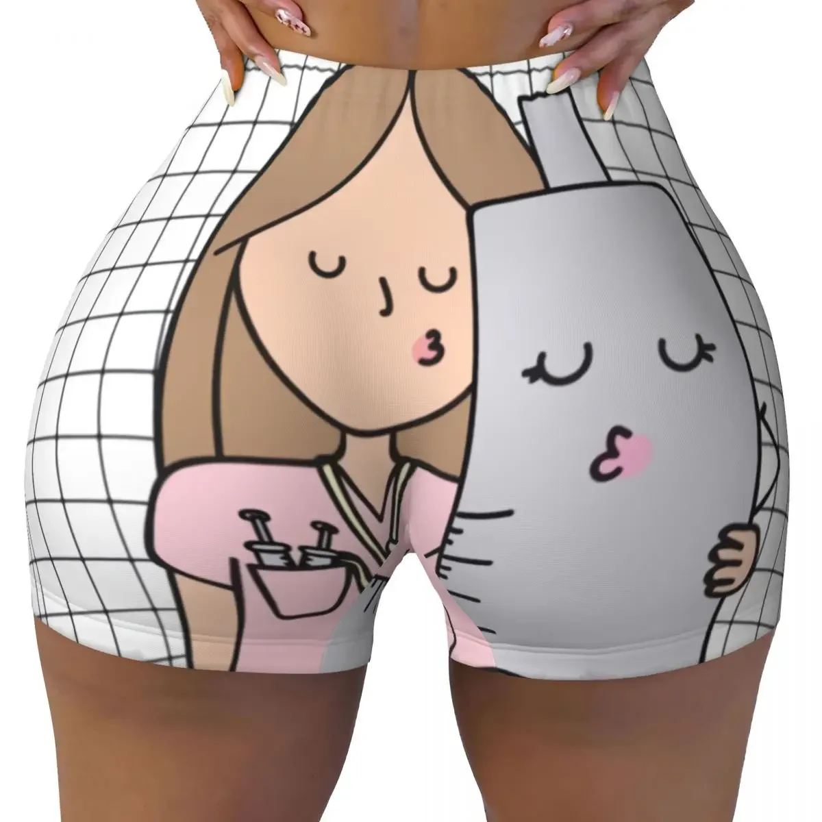 Custom Enfermera En Apuros Doctor Nurse Medicine Volleyball Biker Gym Shorts Women's Athletic Workout Yoga Shorts