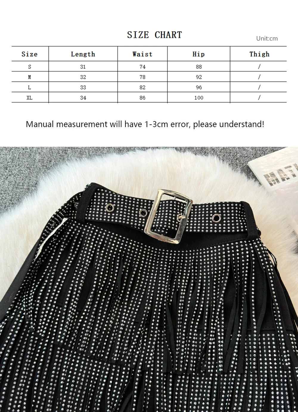 Personality Fashion Tassel Shorts Summer Women's Diamond Black Sexy Mid Waist Dance Denim Hotpants Temperament Versatile Shorts