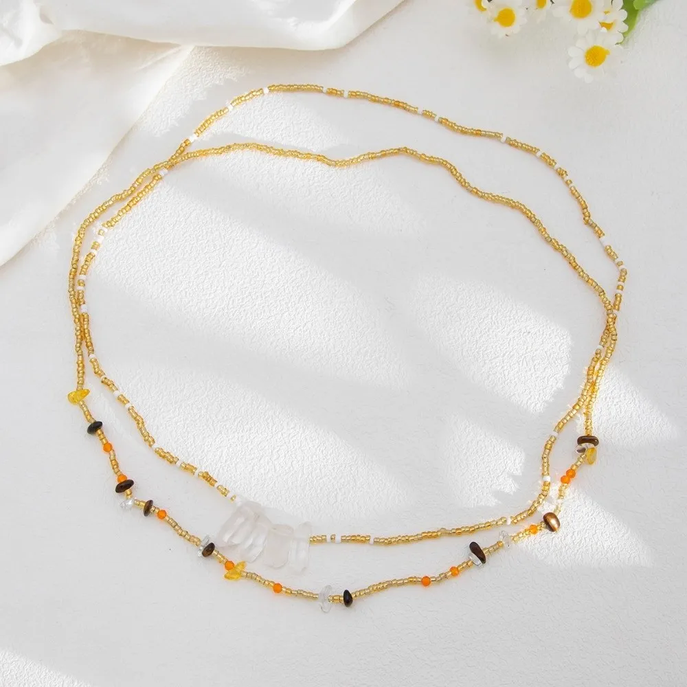 Elegant Design Imitation Pearl Waist Beads Pearl Imitation Summer Style Bikini Belt Chain Link Tassel Detail Body Jewelry