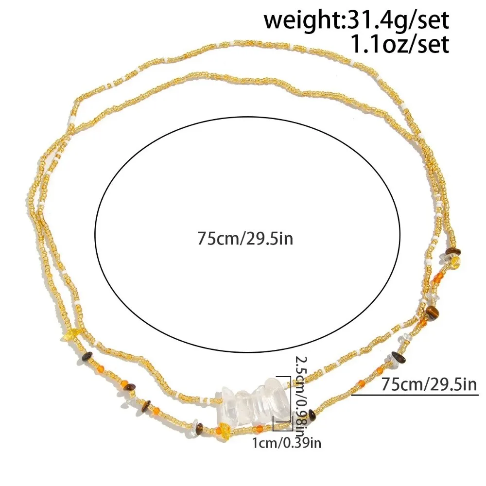 Elegant Design Imitation Pearl Waist Beads Pearl Imitation Summer Style Bikini Belt Chain Link Tassel Detail Body Jewelry