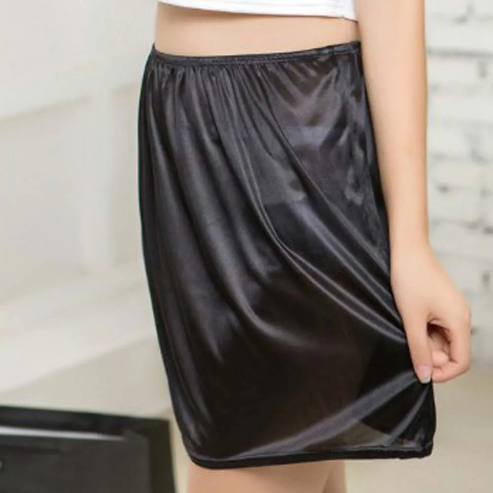 Short Length Women Dress Underskirt Slips 40cm Skirt Accessories Half Slips Petticoat Vestidos Thin Skirt Basic Underdress