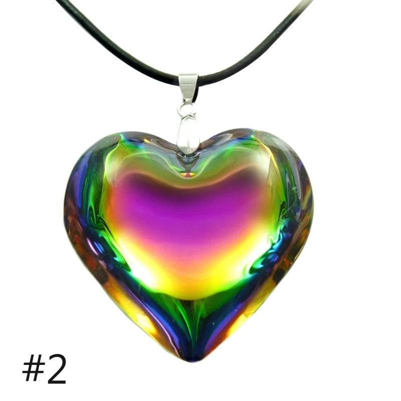 Heart Shape Necklace Crystal Pendants Clavicle Chain Necklace Fashion Jewelry Glass Charm Necklace for Couple Women Girl