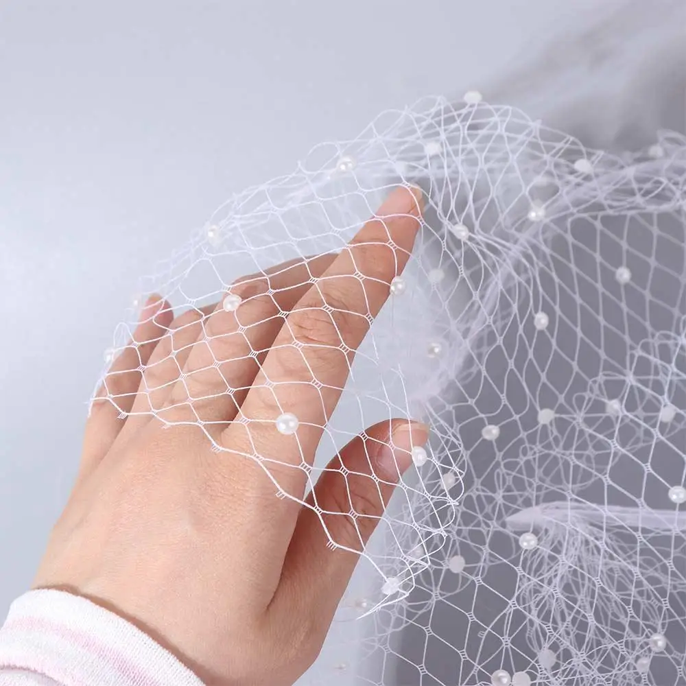 New French Style Bride Veils Satin Bow Elegant Bridal Headwear Fairy White Wedding Headband Face Cover