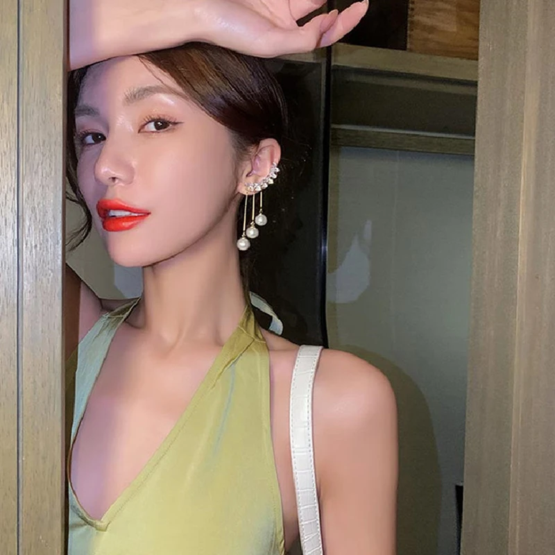 S925 Silver Needle Temperament Tassel Long Full Of Rhinestone Earrings For Bridal Wedding Accessories Trendy Fashion Design