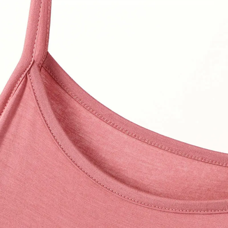 Plus size spring and summer versatile slim long inner nightgown suspender modal cotton solid color bottoming dress