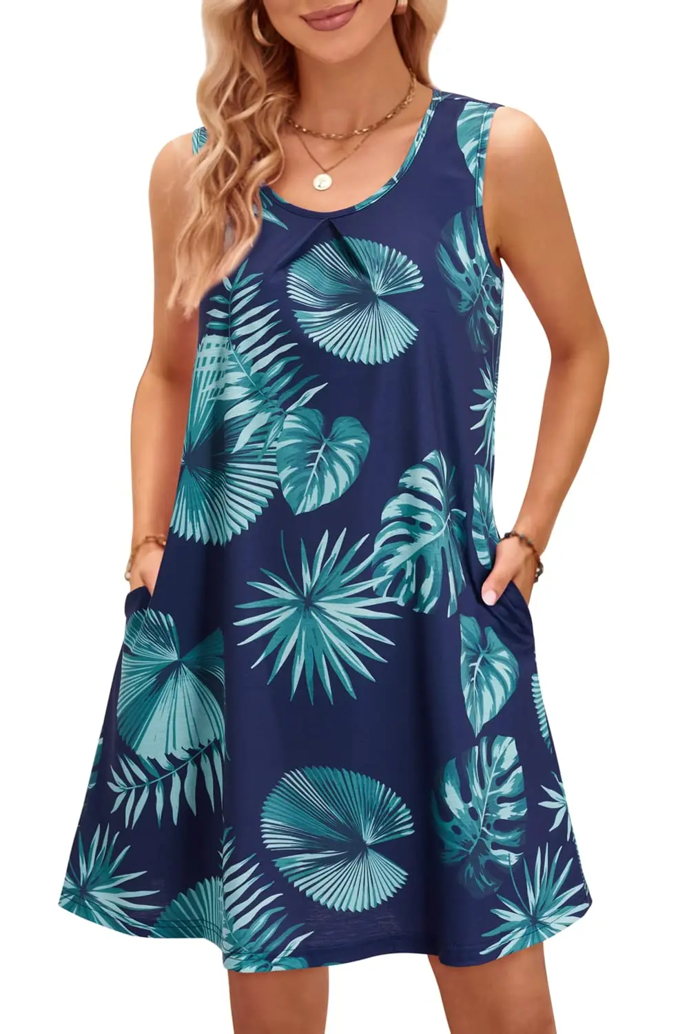 Bohemian Print New Casual Sleeveless Long Women's Round Neck Dress Retro Dress Sweetheart Rustic Country Sleeveless Dress Bohemian Print New Casual Sleeveless Long Women's Round Neck Dress Retro Dress Sweetheart Rustic Country Sleeveless Dress