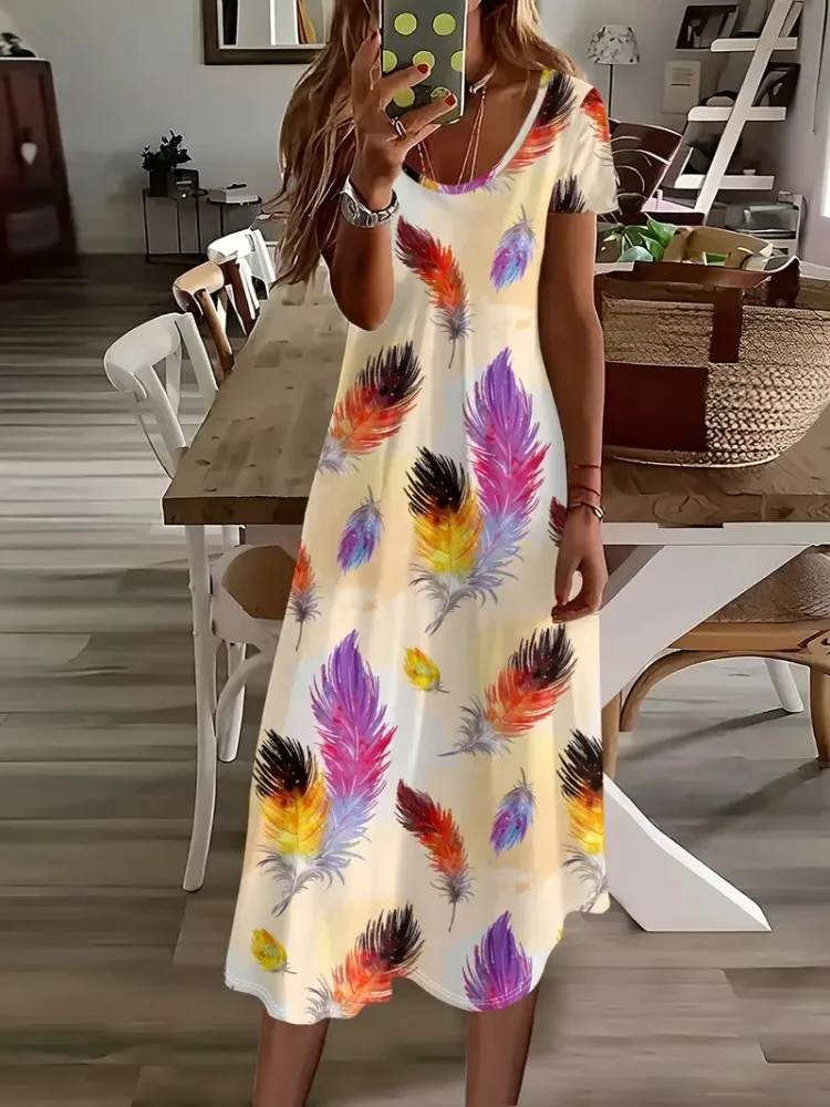 Printed Slim-fit Straight Tube Halter Women's Long Dress Summer Evening Dress High-end Atmosphere Elegant Dress Advance Guard