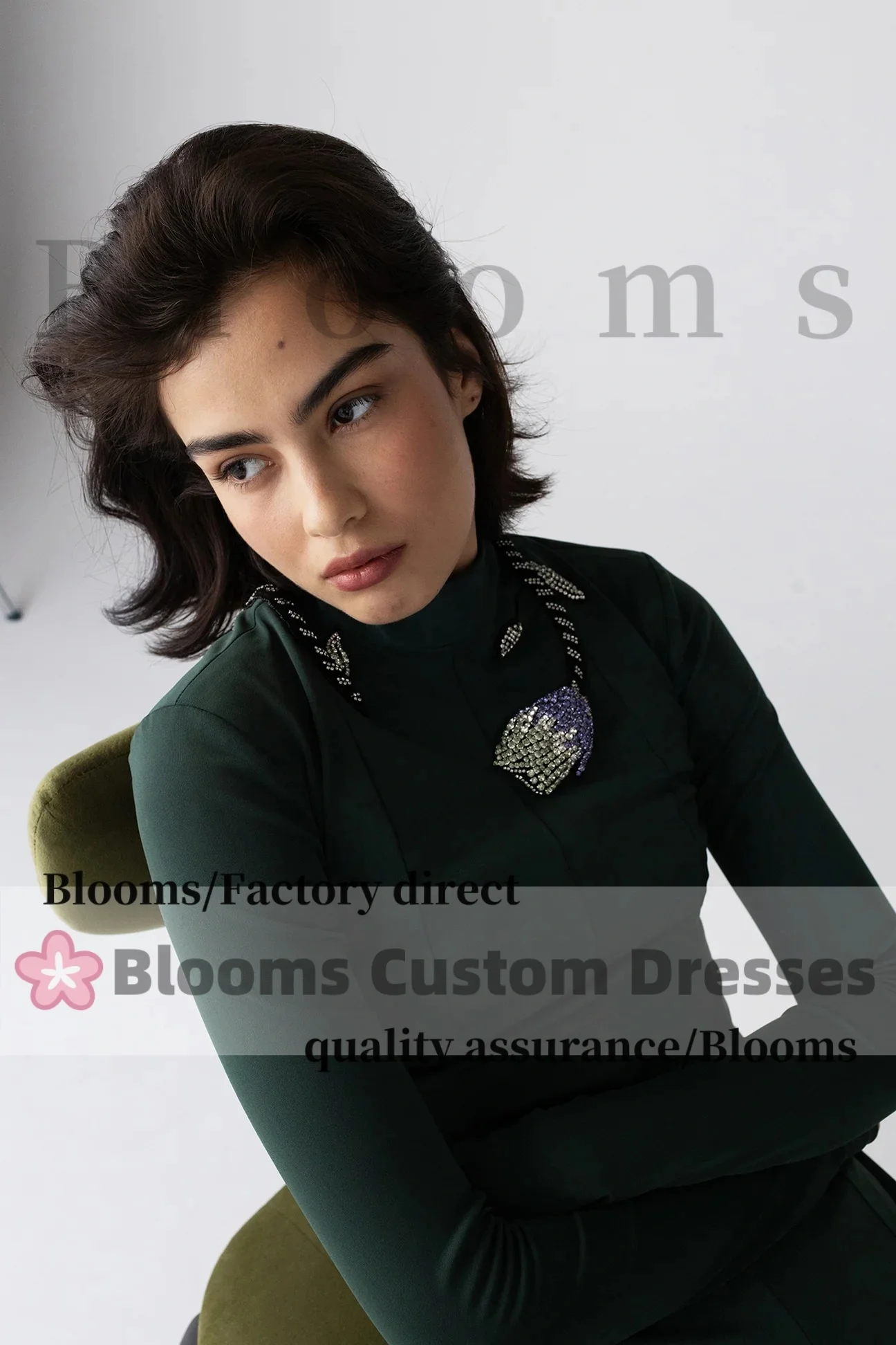 Customized Exquisite Beadings Rose Long Sleeves Evening Dresses 2025 Women Wedding Elegant Party Dress A-Line Prom Gown