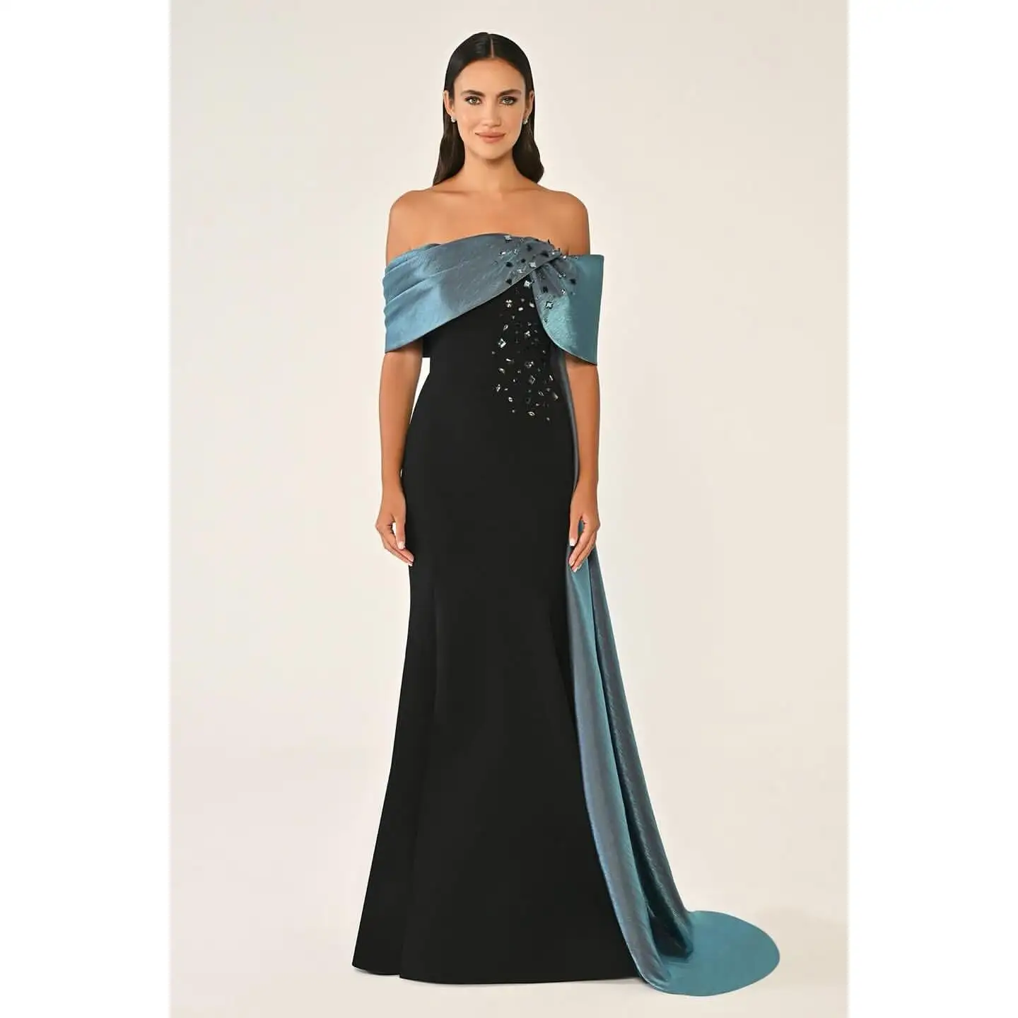 customized Arabic Evening Dresses Sleevesless Off Shoulder Formal Women Prom Dresses Strapless Dubai Women Wedding Party Gowns