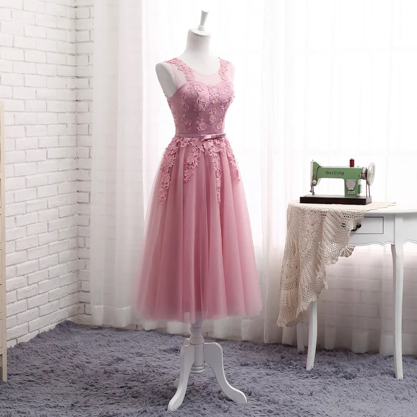 WYHS-510DS#Lace up Short Medium Long new cameo brown bridesmaid dresses autumn winter 2022 lace up wedding prom dress toasting