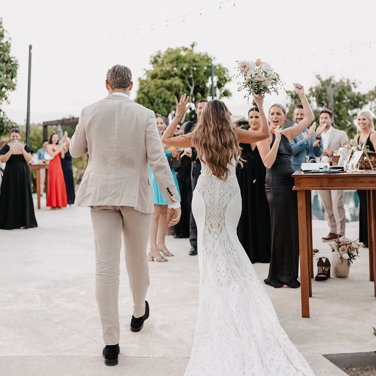 Sexy Deep V Neck Lace Patchwork Wedding Dress Satin Mermaid Open Back Sleeveless Customized Cutout Sides Luxury Bridal Gowns