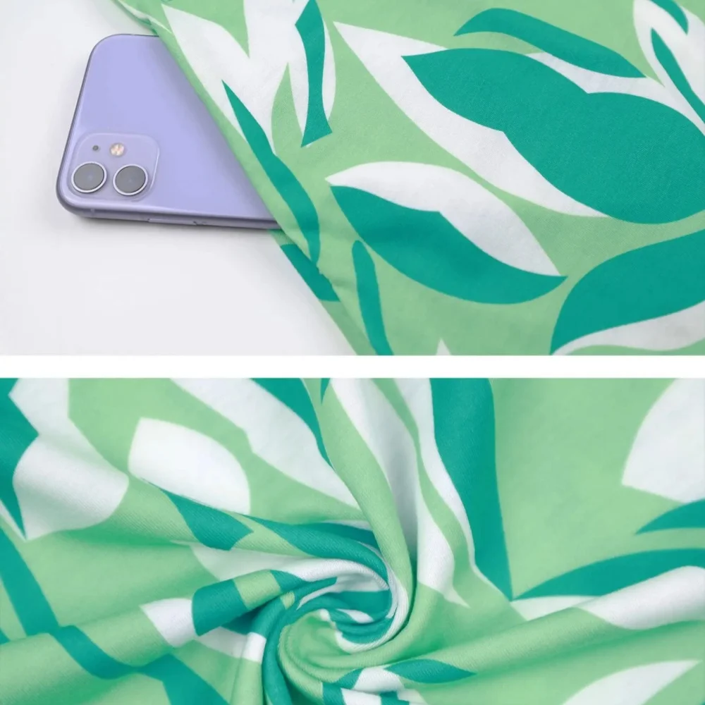 Summer Simple Geometric Floral Print Sleeveless Vest Dress Spring And Summer Vacation Style Sleeveless Suspender Dress For Women