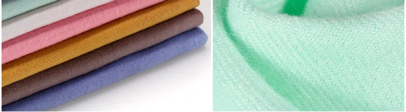 Luxury Brand Solid Scarf Women Thin Shawls Winter Cashmere Pashmina Long Wraps Female Hijab Scarves Autumn Neck Warmer Scarf