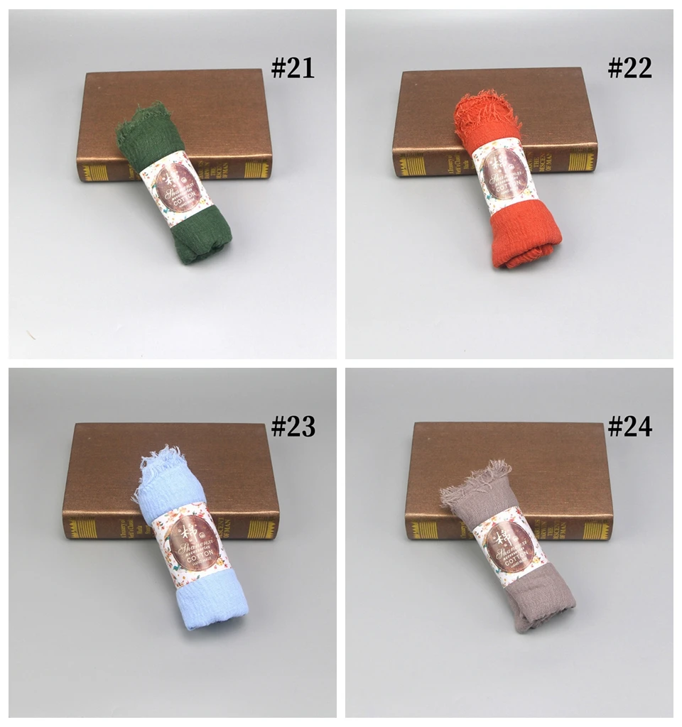 HUISHI Scarf Muslim Women Bubble Cotton Solid Islam Muslim Head Scarf Shawls and Wraps Female Foulard Crinkle Cloud Hijab