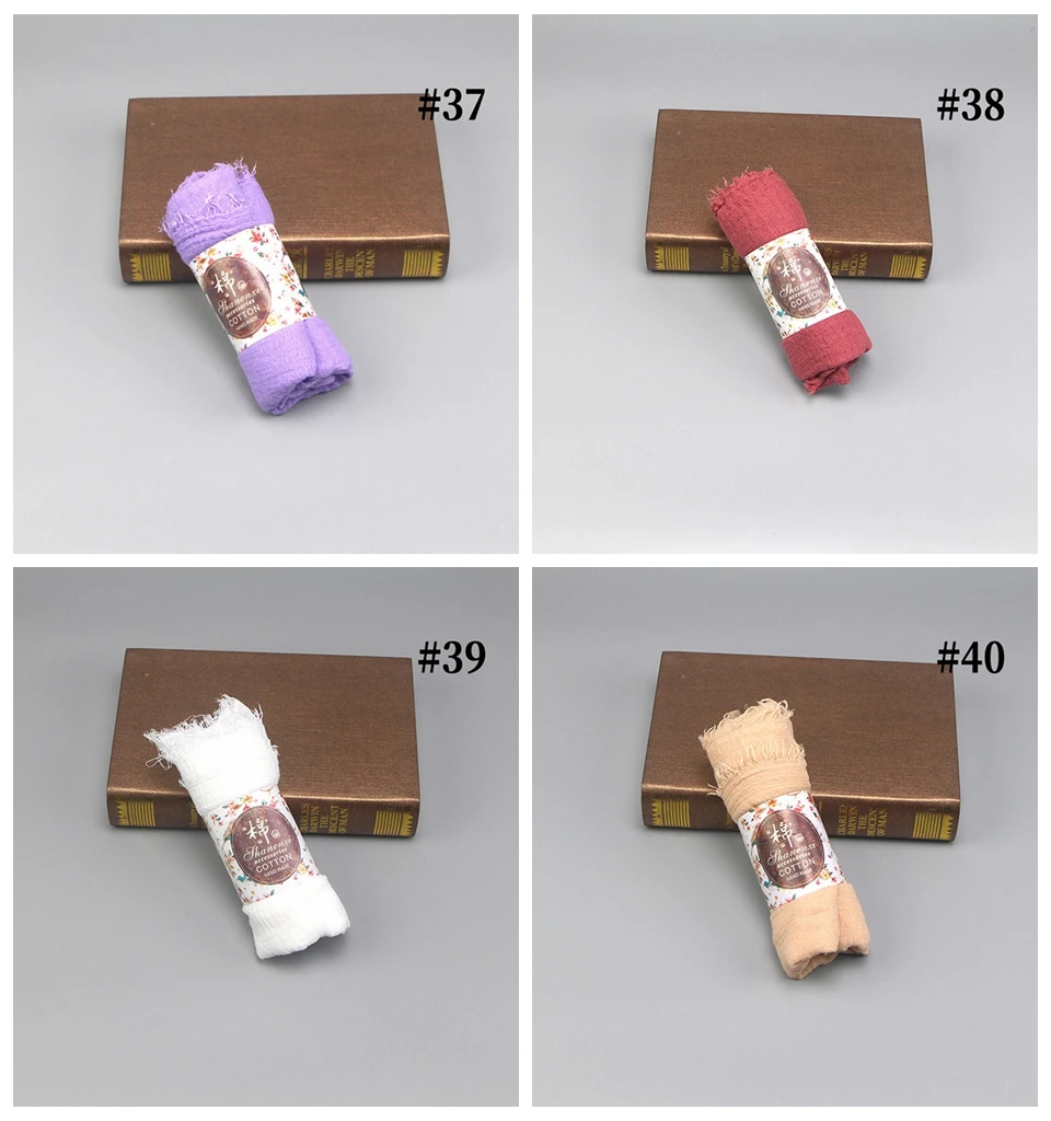 HUISHI Scarf Muslim Women Bubble Cotton Solid Islam Muslim Head Scarf Shawls and Wraps Female Foulard Crinkle Cloud Hijab