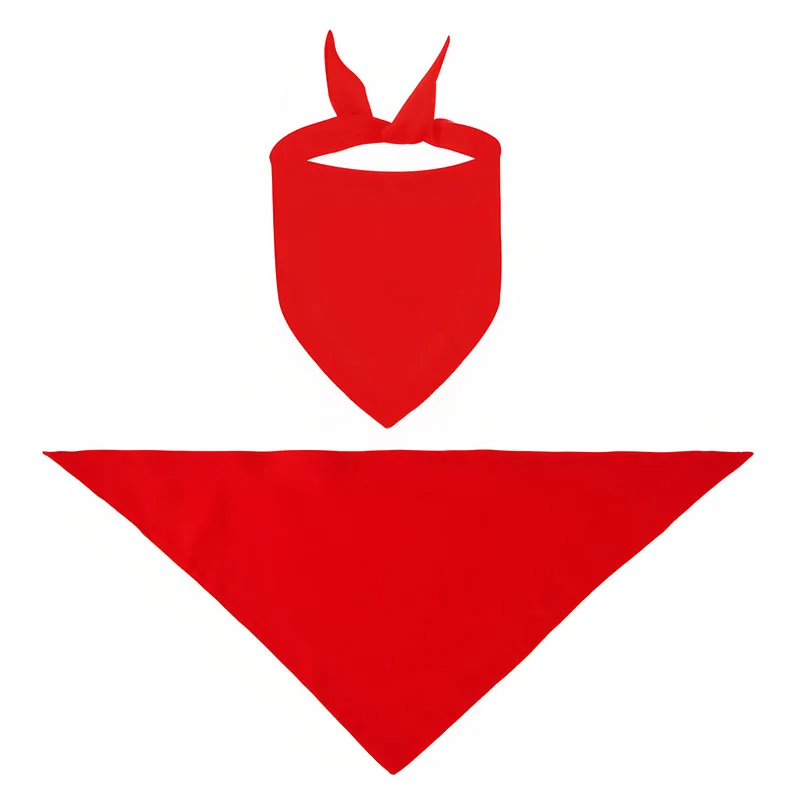 Customized Printed Logo 100% Cotton Simple Triangle Scarf Men Women Sport Scarf Collar Wholesale