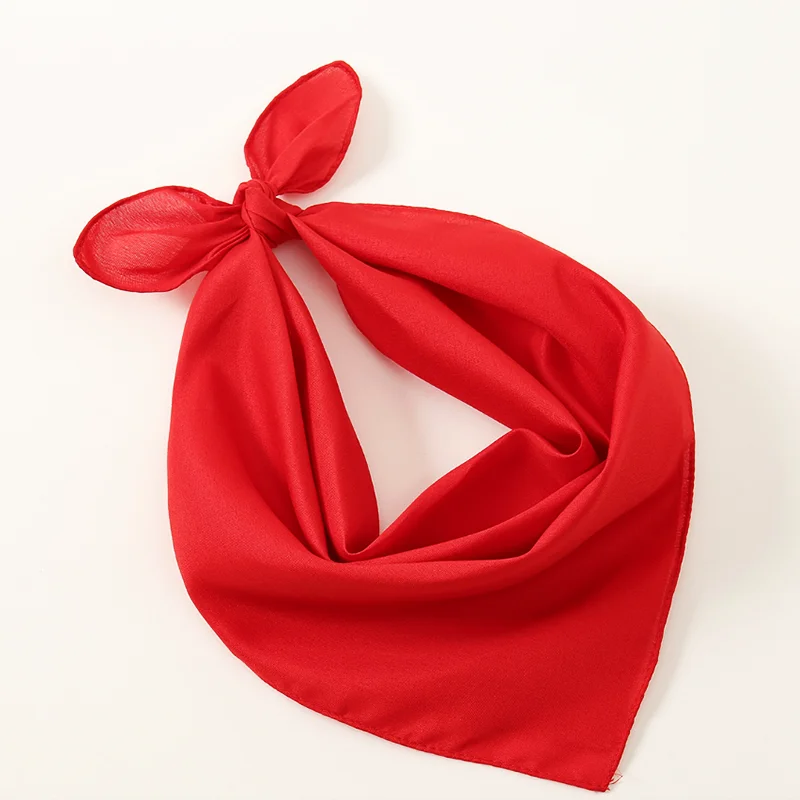 Customized Printed Logo 100% Cotton Simple Triangle Scarf Men Women Sport Scarf Collar Wholesale