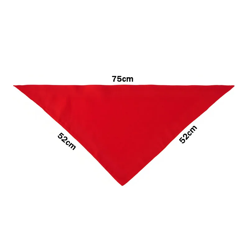 Customized Printed Logo 100% Cotton Simple Triangle Scarf Men Women Sport Scarf Collar Wholesale