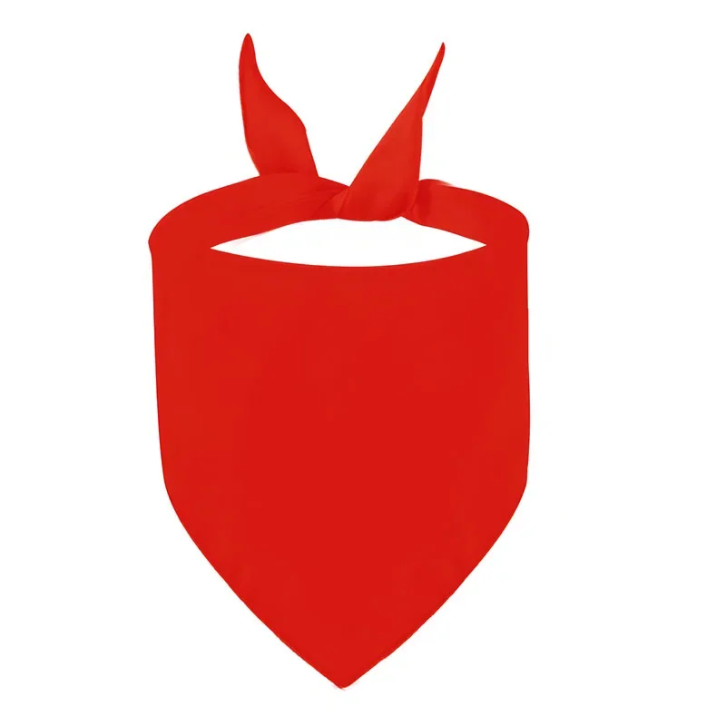 Customized Printed Logo 100% Cotton Simple Triangle Scarf Men Women Sport Scarf Collar Wholesale