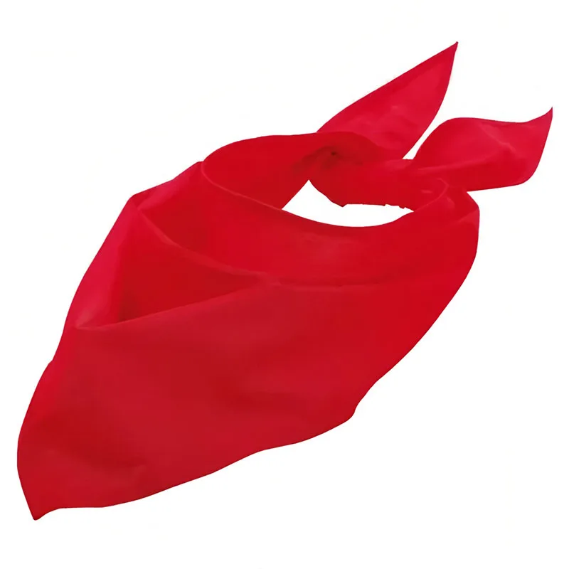 Customized Printed Logo 100% Cotton Simple Triangle Scarf Men Women Sport Scarf Collar Wholesale