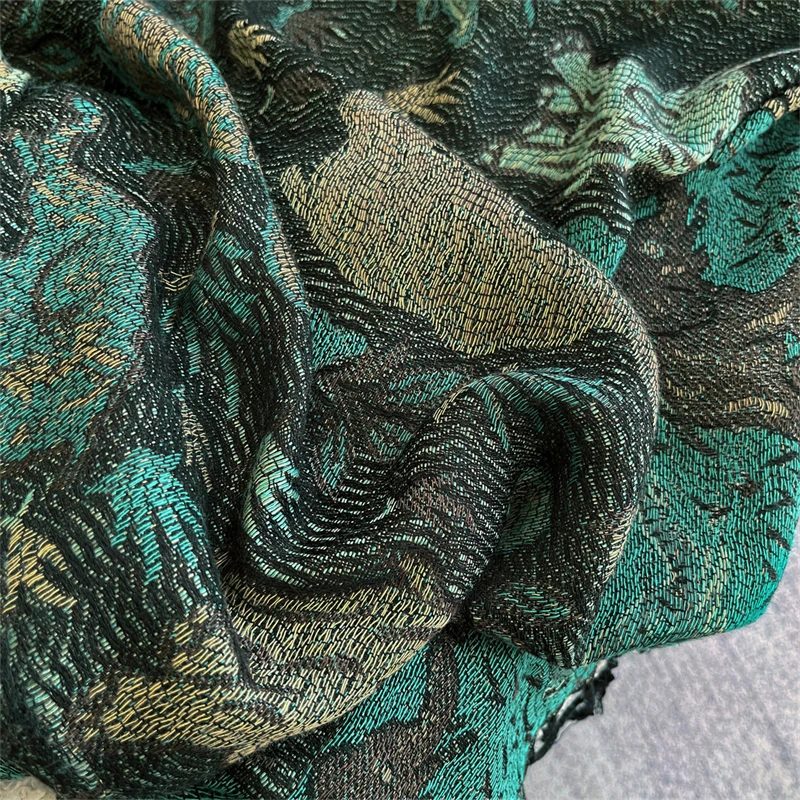 Thicken Embroidery Cashmere Winter Scarves Women Pareo Cape Warm Muslim Shawl Chunky Headscarf Wrap Ladies Elegant Poncho Turban