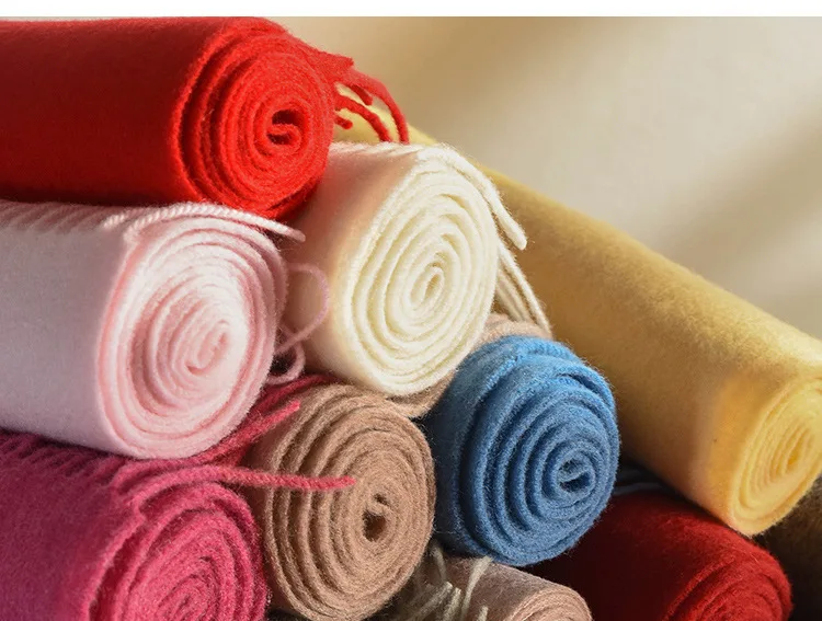 Wool Winter Long Scarf Women Sold Color Tassel Scarves for Ladies Shawl Scarf Fashion Thick Warm Cashmere Poncho Wrap Unisex