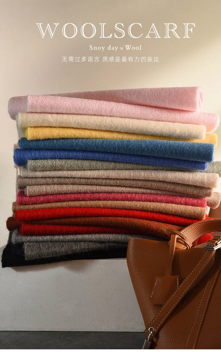 Wool Winter Long Scarf Women Sold Color Tassel Scarves for Ladies Shawl Scarf Fashion Thick Warm Cashmere Poncho Wrap Unisex