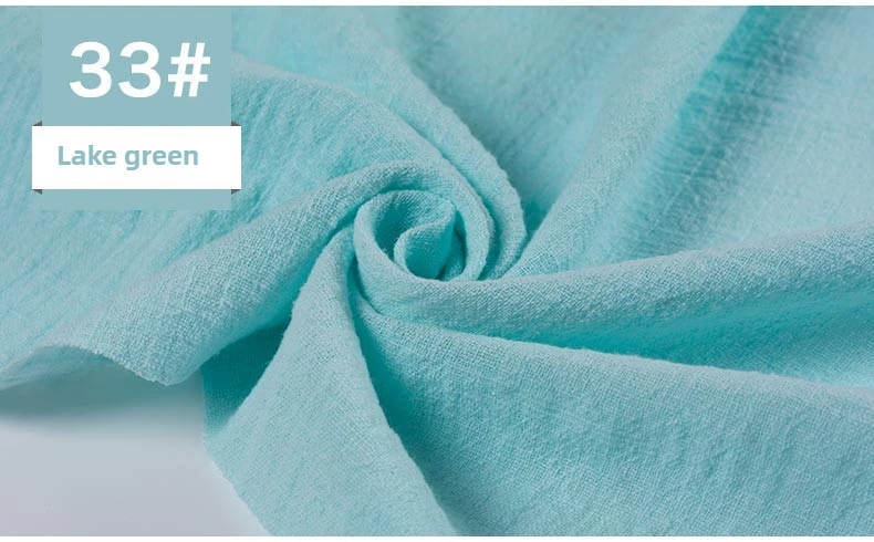 Ethnic Style Double Bamboo Cotton Linen Fabric Per Meter for Shirt Dress Cheongsam Scarf Diy Sewing Soft Needlework Plain Cloth