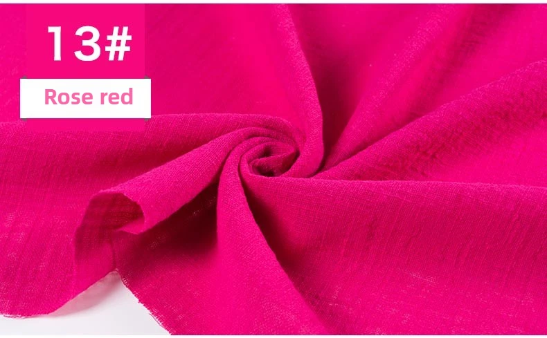 Ethnic Style Double Bamboo Cotton Linen Fabric Per Meter for Shirt Dress Cheongsam Scarf Diy Sewing Soft Needlework Plain Cloth