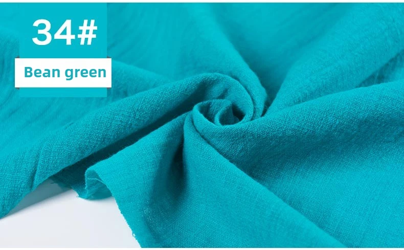 Ethnic Style Double Bamboo Cotton Linen Fabric Per Meter for Shirt Dress Cheongsam Scarf Diy Sewing Soft Needlework Plain Cloth