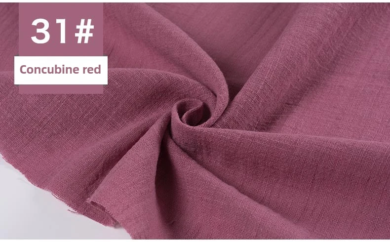 Ethnic Style Double Bamboo Cotton Linen Fabric Per Meter for Shirt Dress Cheongsam Scarf Diy Sewing Soft Needlework Plain Cloth