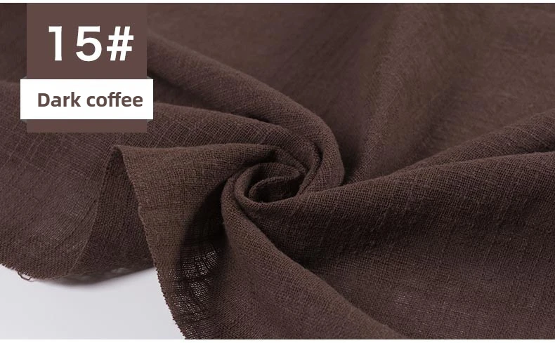 Ethnic Style Double Bamboo Cotton Linen Fabric Per Meter for Shirt Dress Cheongsam Scarf Diy Sewing Soft Needlework Plain Cloth