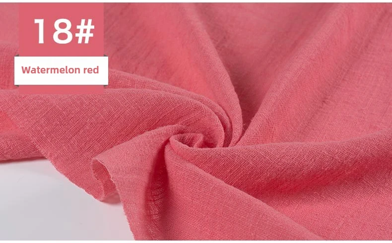 Ethnic Style Double Bamboo Cotton Linen Fabric Per Meter for Shirt Dress Cheongsam Scarf Diy Sewing Soft Needlework Plain Cloth