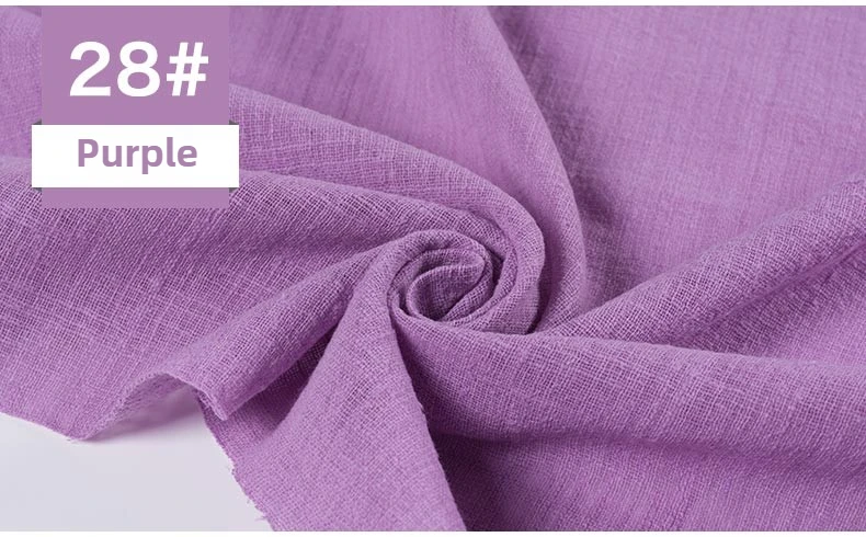 Ethnic Style Double Bamboo Cotton Linen Fabric Per Meter for Shirt Dress Cheongsam Scarf Diy Sewing Soft Needlework Plain Cloth