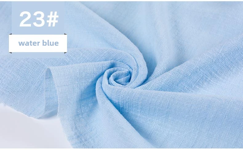 Ethnic Style Double Bamboo Cotton Linen Fabric Per Meter for Shirt Dress Cheongsam Scarf Diy Sewing Soft Needlework Plain Cloth
