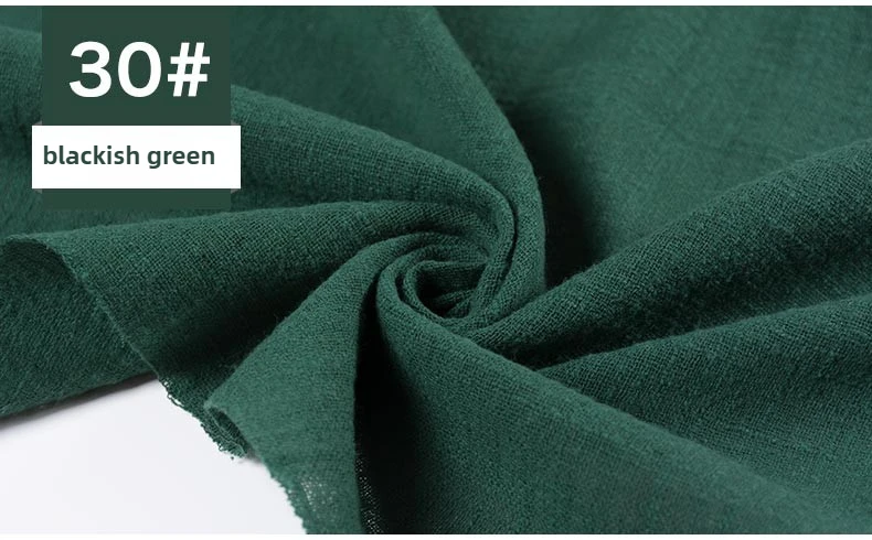 Ethnic Style Double Bamboo Cotton Linen Fabric Per Meter for Shirt Dress Cheongsam Scarf Diy Sewing Soft Needlework Plain Cloth