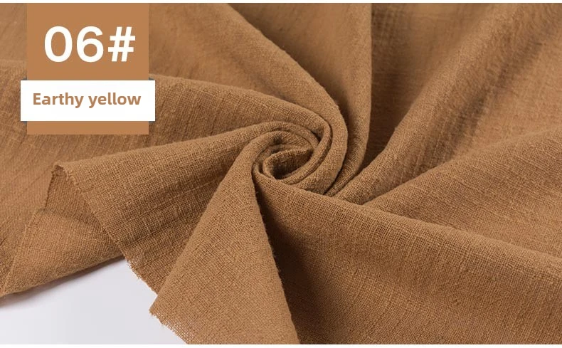 Ethnic Style Double Bamboo Cotton Linen Fabric Per Meter for Shirt Dress Cheongsam Scarf Diy Sewing Soft Needlework Plain Cloth