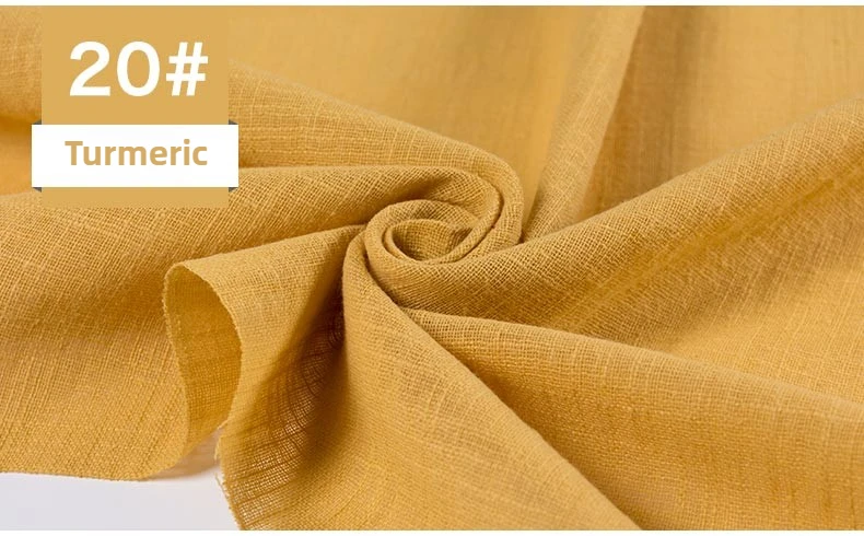 Ethnic Style Double Bamboo Cotton Linen Fabric Per Meter for Shirt Dress Cheongsam Scarf Diy Sewing Soft Needlework Plain Cloth