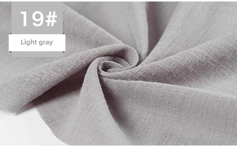 Ethnic Style Double Bamboo Cotton Linen Fabric Per Meter for Shirt Dress Cheongsam Scarf Diy Sewing Soft Needlework Plain Cloth