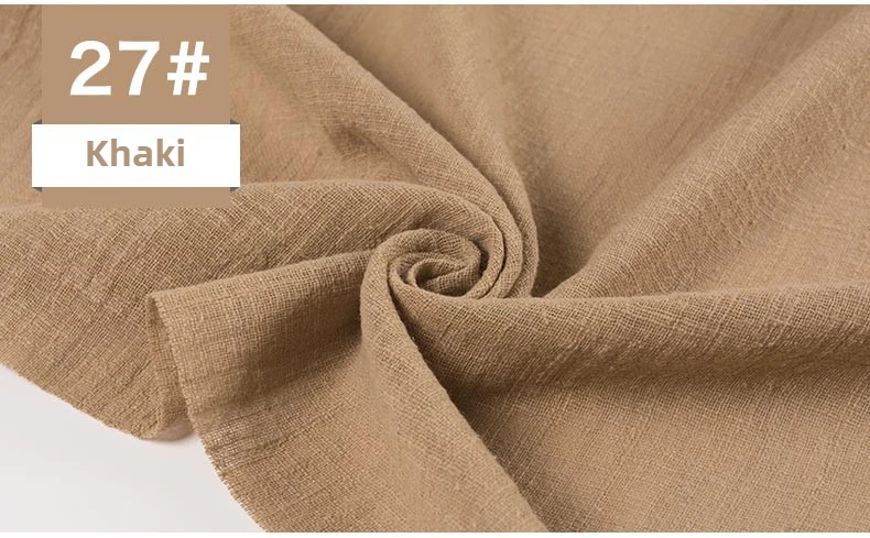 Ethnic Style Double Bamboo Cotton Linen Fabric Per Meter for Shirt Dress Cheongsam Scarf Diy Sewing Soft Needlework Plain Cloth