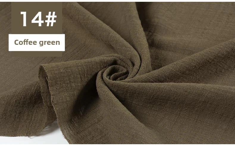 Ethnic Style Double Bamboo Cotton Linen Fabric Per Meter for Shirt Dress Cheongsam Scarf Diy Sewing Soft Needlework Plain Cloth