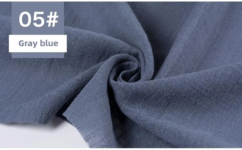 Ethnic Style Double Bamboo Cotton Linen Fabric Per Meter for Shirt Dress Cheongsam Scarf Diy Sewing Soft Needlework Plain Cloth