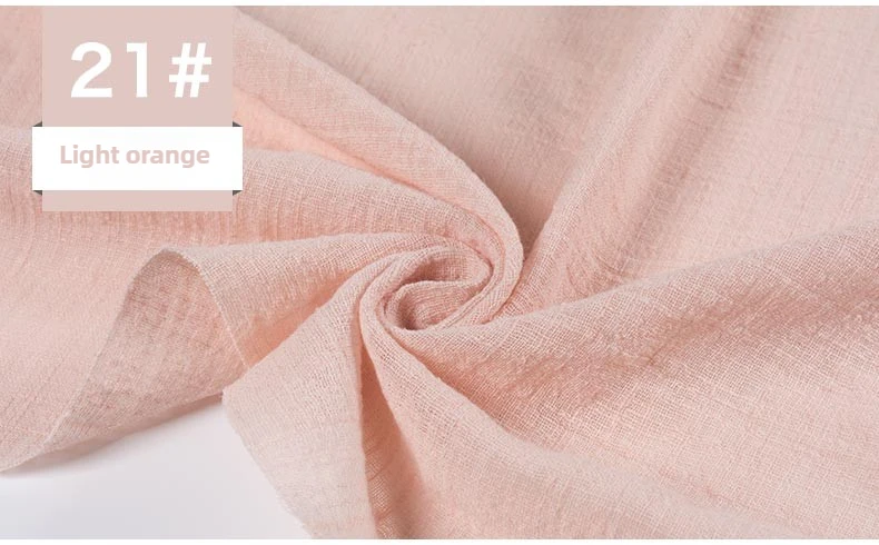Ethnic Style Double Bamboo Cotton Linen Fabric Per Meter for Shirt Dress Cheongsam Scarf Diy Sewing Soft Needlework Plain Cloth