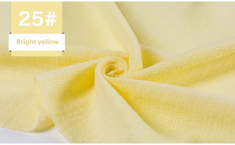 Ethnic Style Double Bamboo Cotton Linen Fabric Per Meter for Shirt Dress Cheongsam Scarf Diy Sewing Soft Needlework Plain Cloth