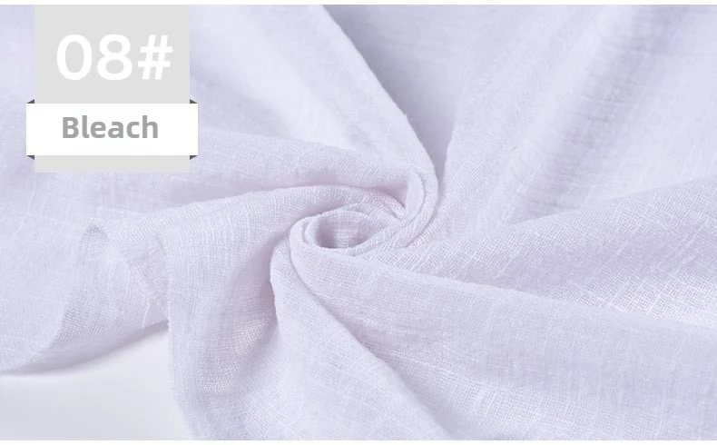 Ethnic Style Double Bamboo Cotton Linen Fabric Per Meter for Shirt Dress Cheongsam Scarf Diy Sewing Soft Needlework Plain Cloth