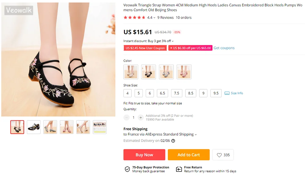 Veowalk Chinese Knot Women Cotton Fabric Embroidered Ballet Flats Retro Ladies Casual Traditional Old Beijing Shoes Solid Color