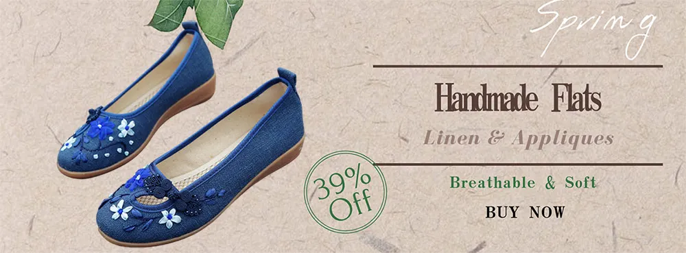 Veowalk Chinese Knot Women Cotton Fabric Embroidered Ballet Flats Retro Ladies Casual Traditional Old Beijing Shoes Solid Color